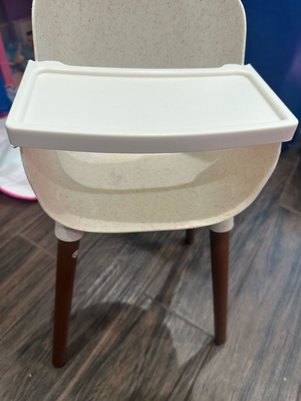 Cream & Brown Kids Doll High Chair with White Tray